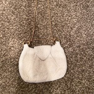 Beaded white purse